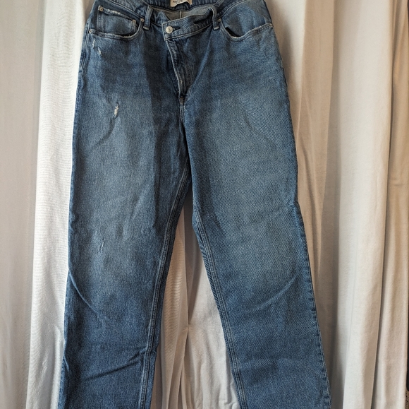 Abercrombie 90s high rise cross over zipper - Picture 1 of 4